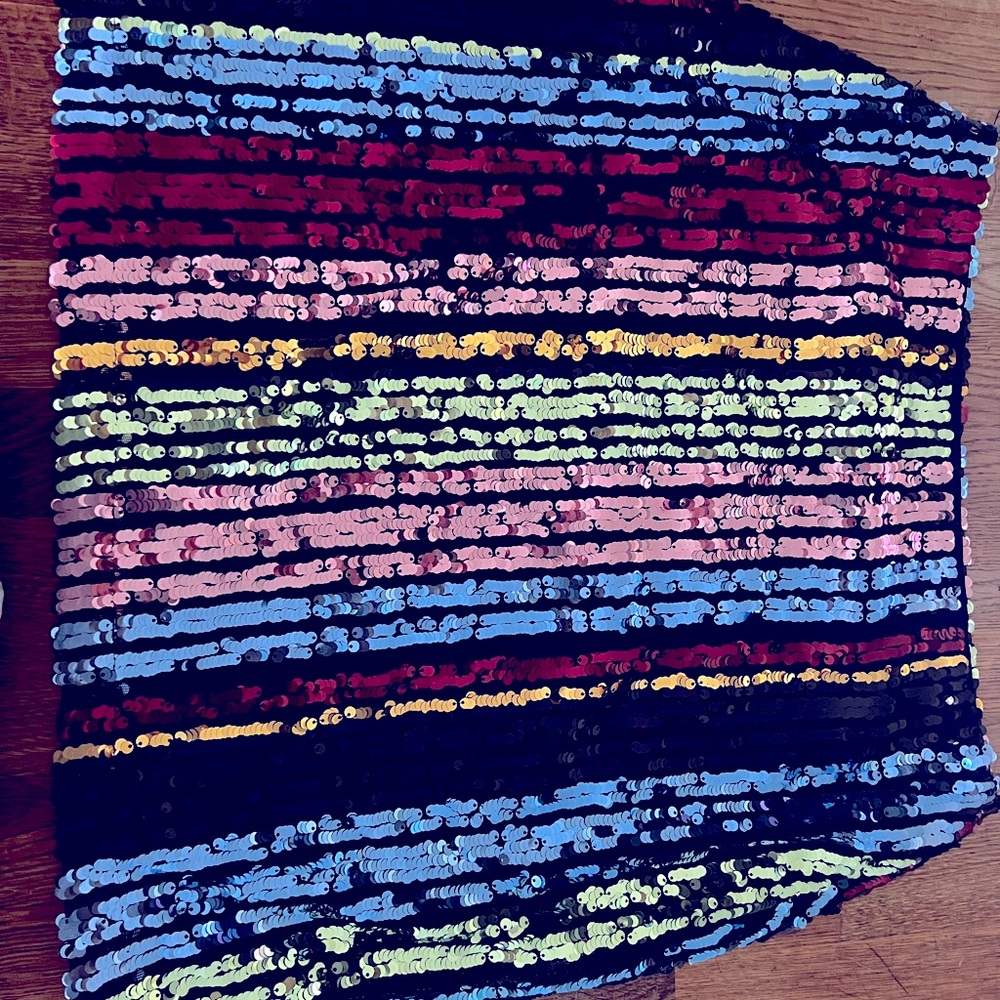 Colourful sequin skirt